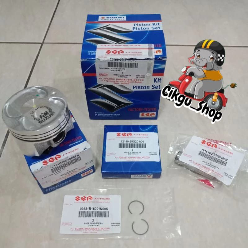 Piston Kit Ring seher Suzuki Satria Fu Karbu o.s Standar Original SGP 100%