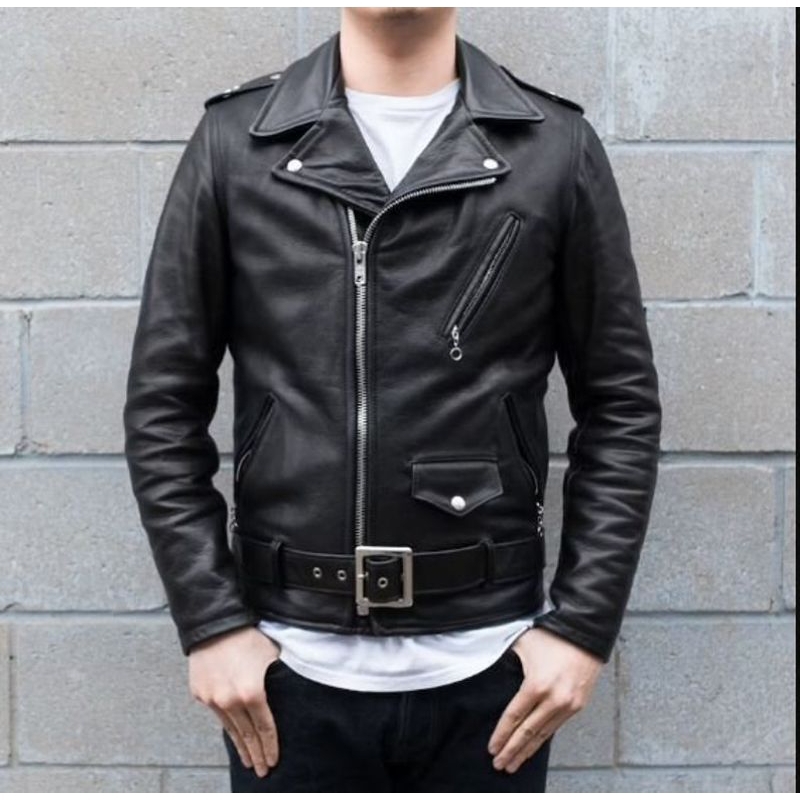 jaket kulit pria asli original 100% , jaket kulit ramones