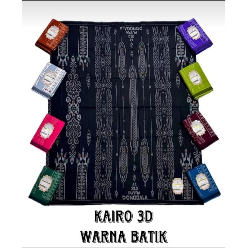 -akifabidOS- sarung DONGGALA sarung PUTRA DONGGALA seri KAIRO 3D warna batik ORY 100% bukan riject b