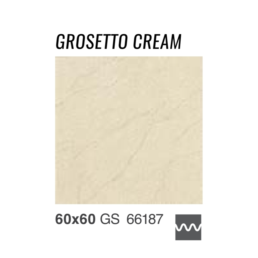 GRANIT GARUDA GLOSSY UKURAN 60X60 UNTUK LANTAI DAN DINDING GROSSETO CREAM