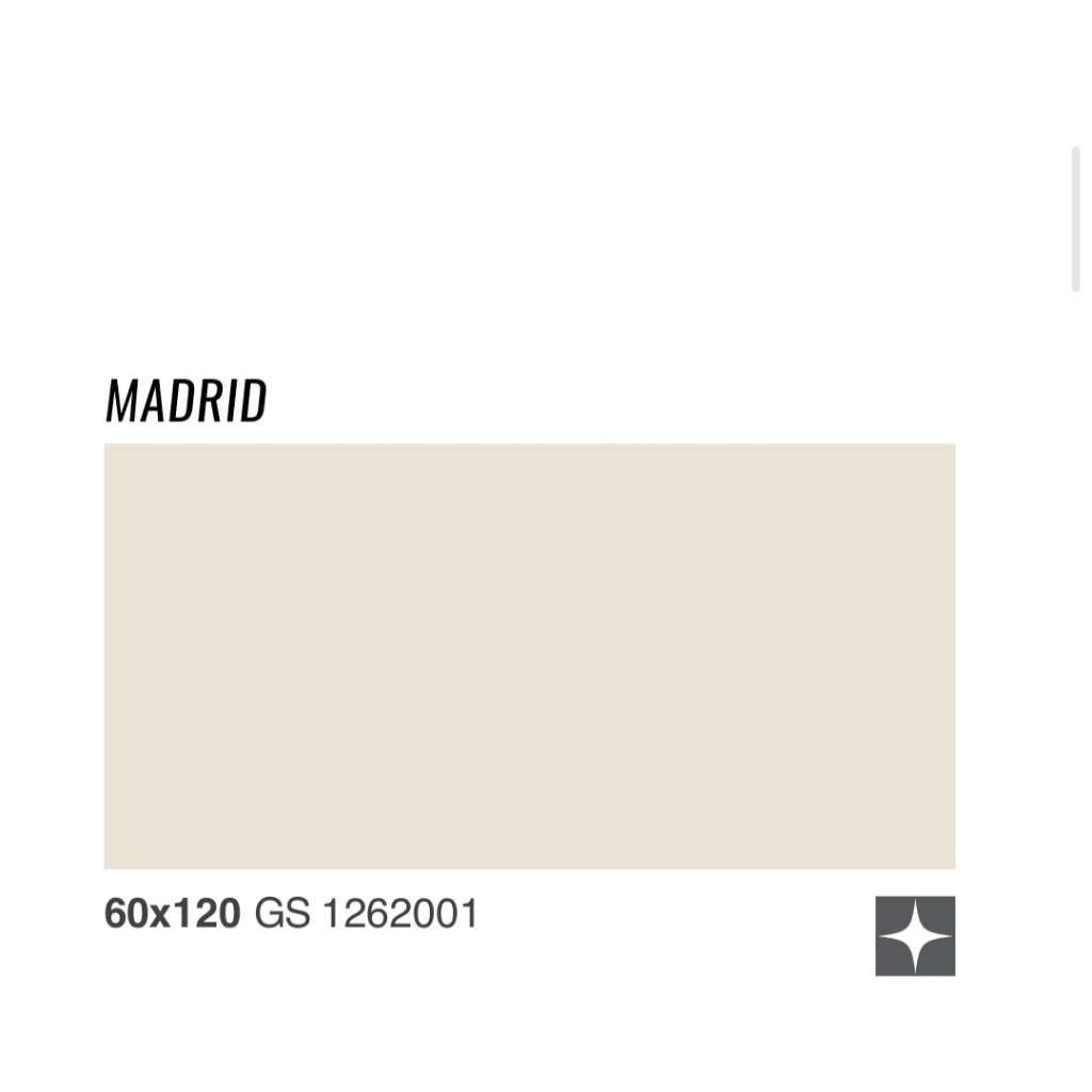 GRANIT GLOSSY MOTIF MADRID UKURAN 60X120 GS 1262001 CREAM