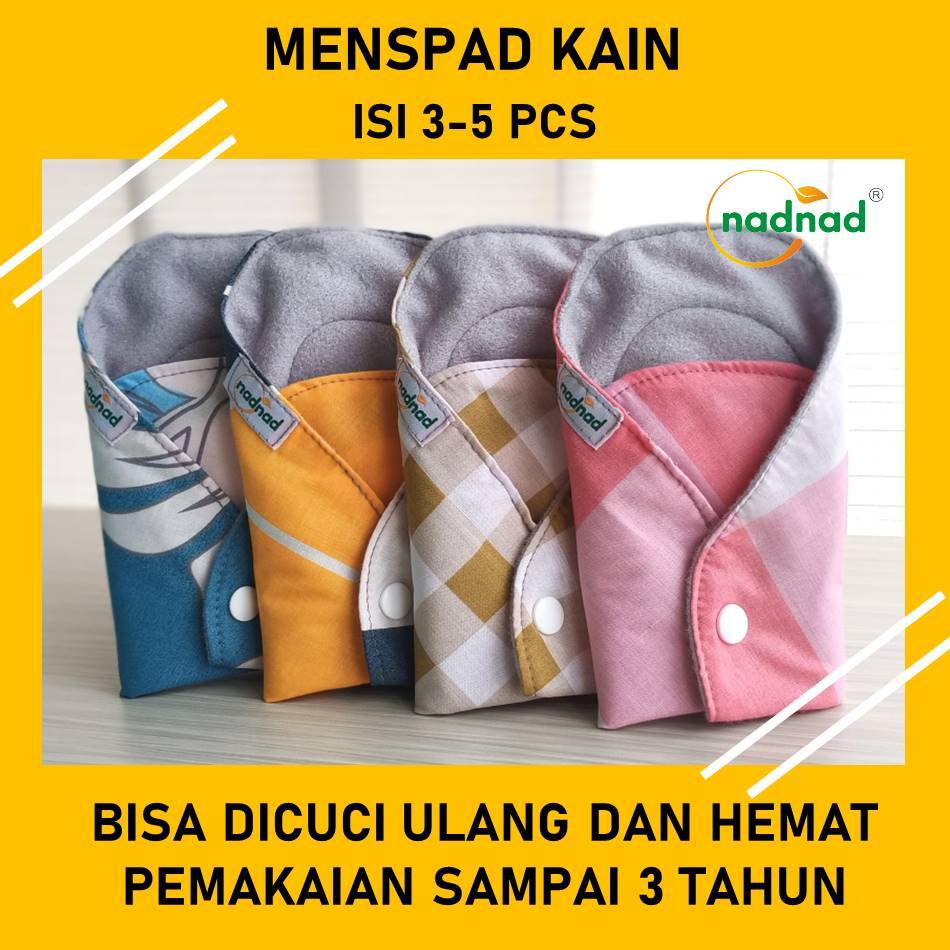 Pembalut Kain Wanita Cuci Ulang | Softex Kain | Menspad Nadnad SNI Waterproof