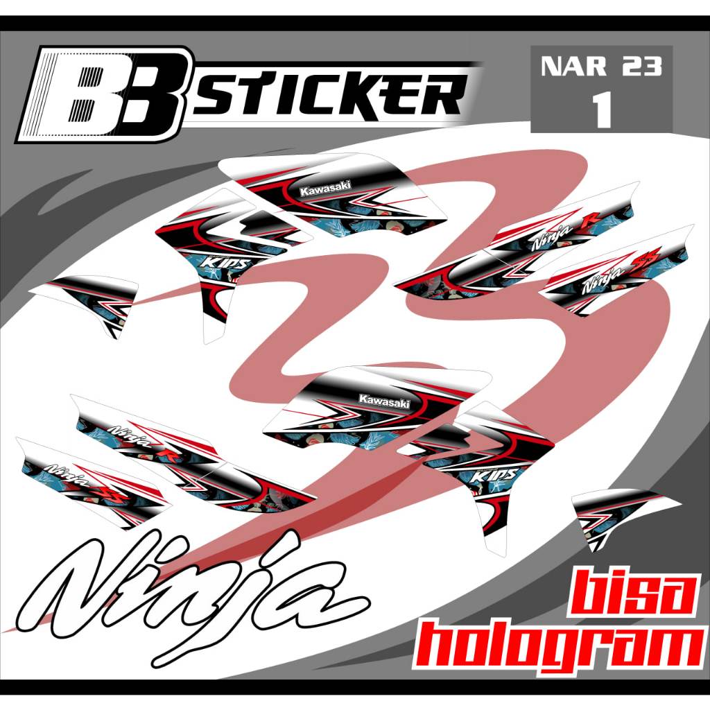STRIPING PREMIUM Kawasaki Ninja R Ninja SS BISA HOLOGRAM List Sticker Variasi Nar 23