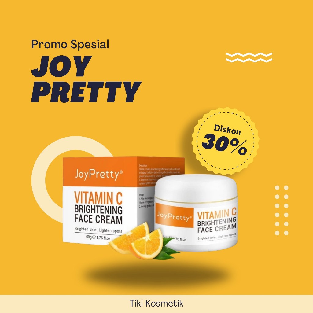 Joy Pretty Vitamin c Brightening day Cream Pencerah Wajah Glowing Perlindungan Dari Sinar UV Matahar