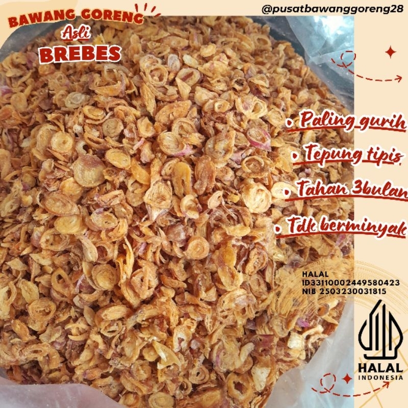 

Bawang Goreng Brebes 1kg Asli kualitas premium