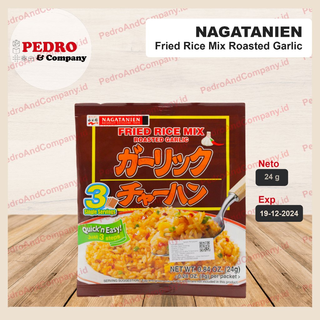 

Nagatanien - Fried rice mix roasted garlic (24 g) - taburan nasi goreng rasa bawang import jepang