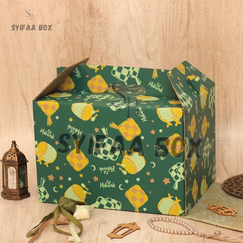 

( 10 pcs ) Kardus Parcel Sembako Lebaran Dus Jinjing Packaging Hampers Idul Fitri 34 x 26.5 x 23.5 cm
