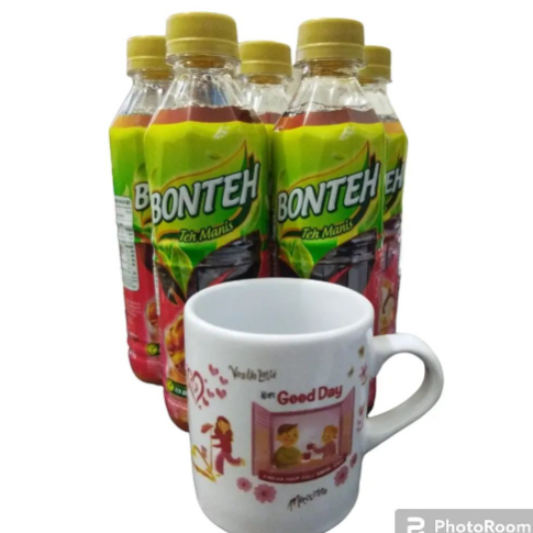 

Bonteh teh manis botol 330 ml isi 5 botol free mug cangkir