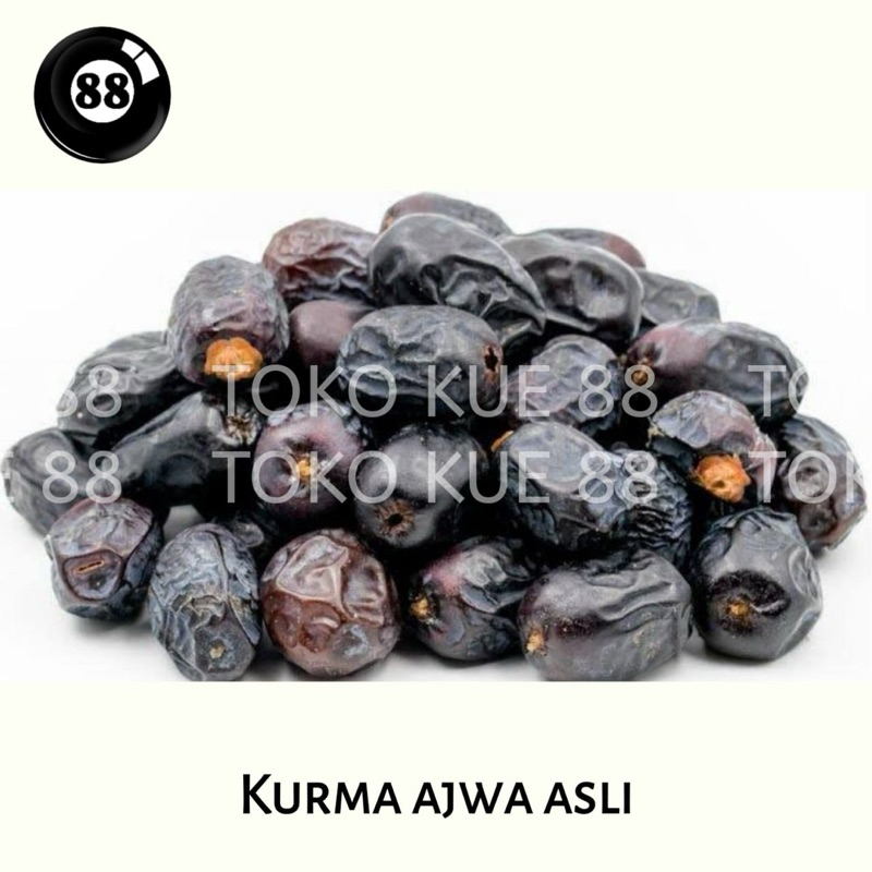 

Kurma Ajwa Asli 250gr, Kurma Saudi Arabia 250gr, Kurma Mesir, Kurma Tunisia Tekstur lembut Rasanya Manis