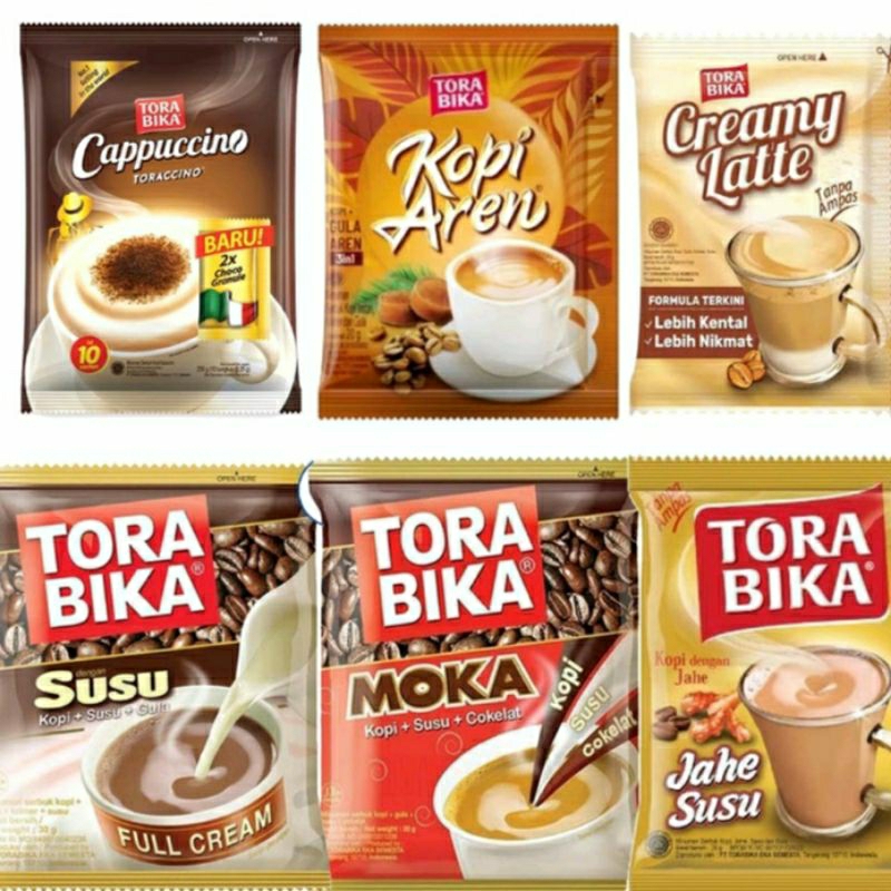 

TORA BIKA CAPPUCINO TORA KOPI AREN TORA CREAMY LATTE TORA MOKA TORA SUSU JAHE