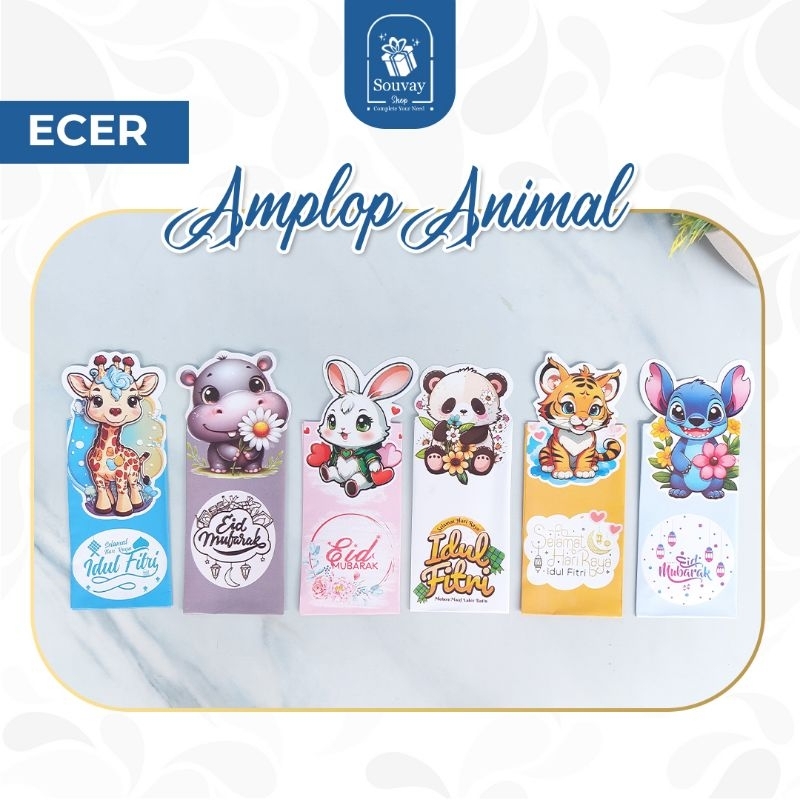 

1PCS - AMPLOP ANIMAL - Amplop Lebaran Aesthetic Amplop Idul Fitri Unik Lucu Motif Animal Amplop Murah Medium