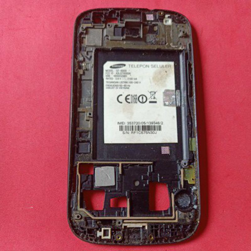 Frame Tatakan lcd Samsung S3 GT I9300 ORI copotan sesuai foto tombol  luar on of tidak ada.