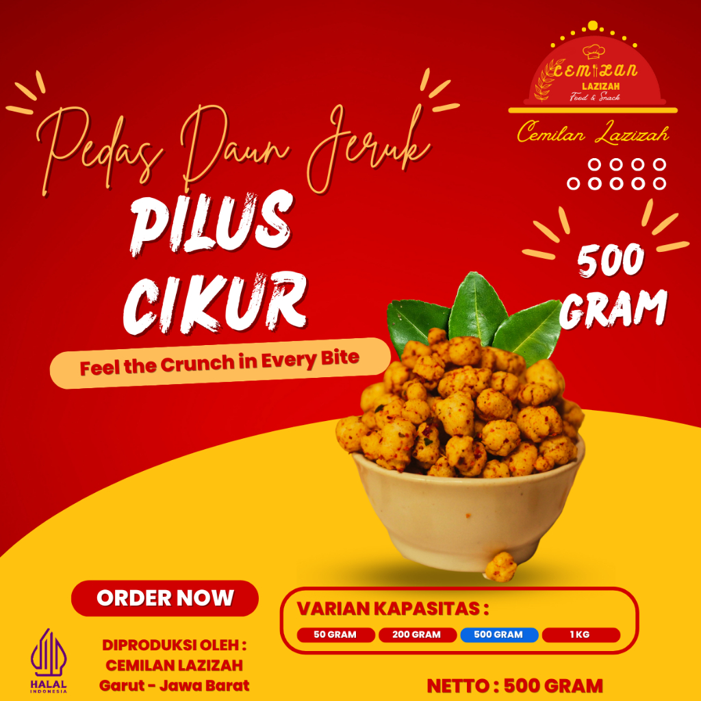 

Pilus Cikur Pedas Daun Jeruk 500 gr Cemilan Pedas Kiloan Renyah Original Makanan Ringan Santai Ukuran Kecil