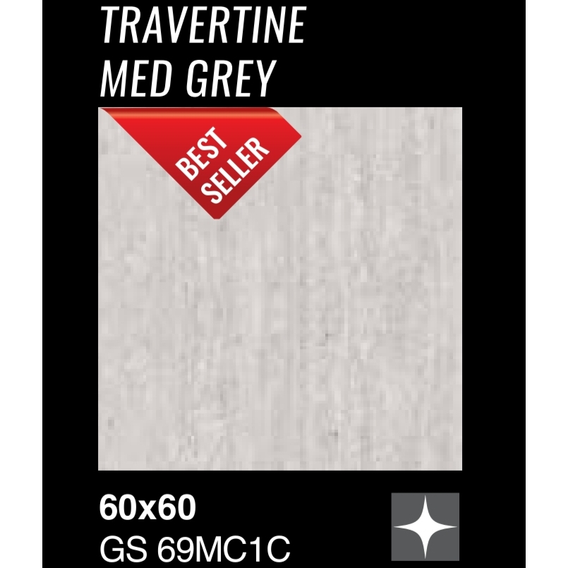 GRANIT GARUDA UNTUK LANTAI DAN DINDING GRADE A UKURAN 60X60 TRAVERTINE MED GREY
