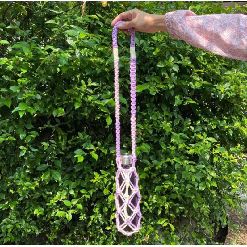 Macrame Bottle Strap  || Macrame bottle holder || Tas tempat botol minum