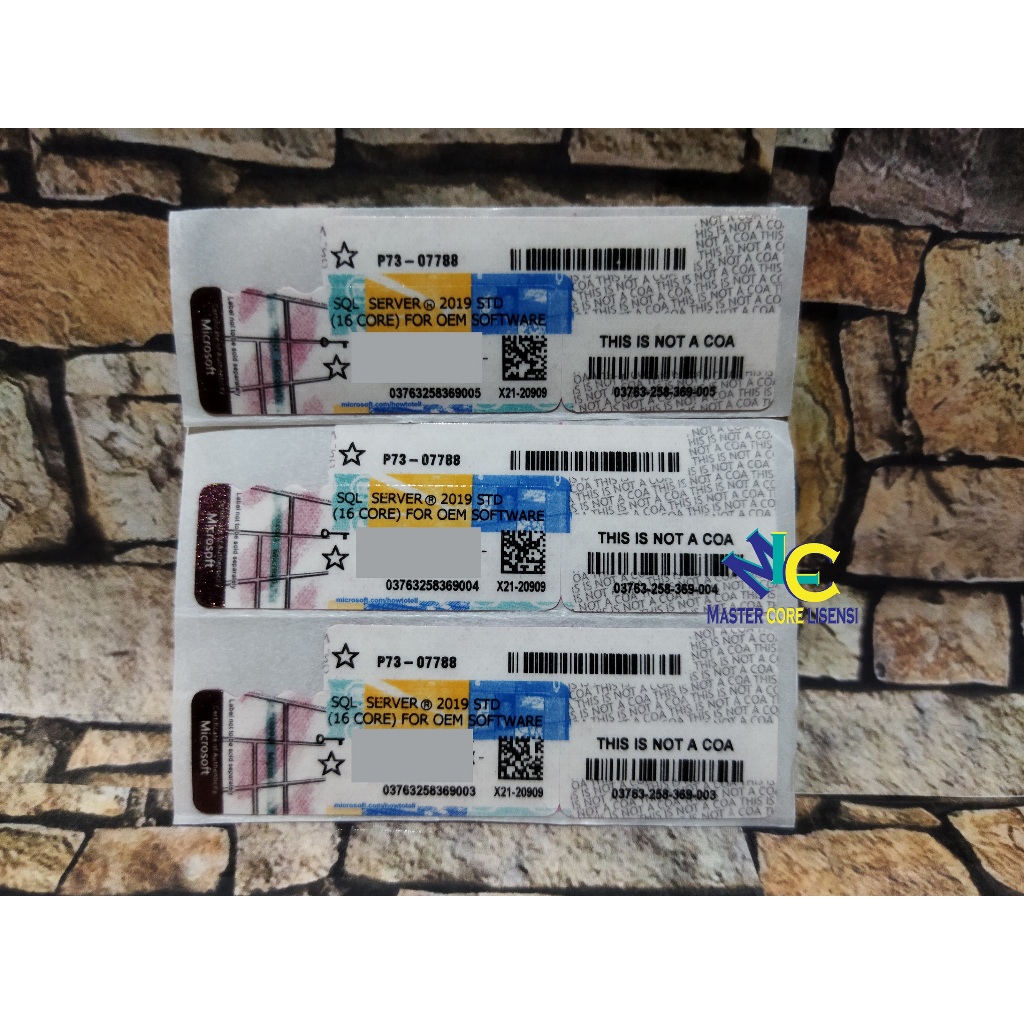 sql server 2019 standard 16 core coa original life time