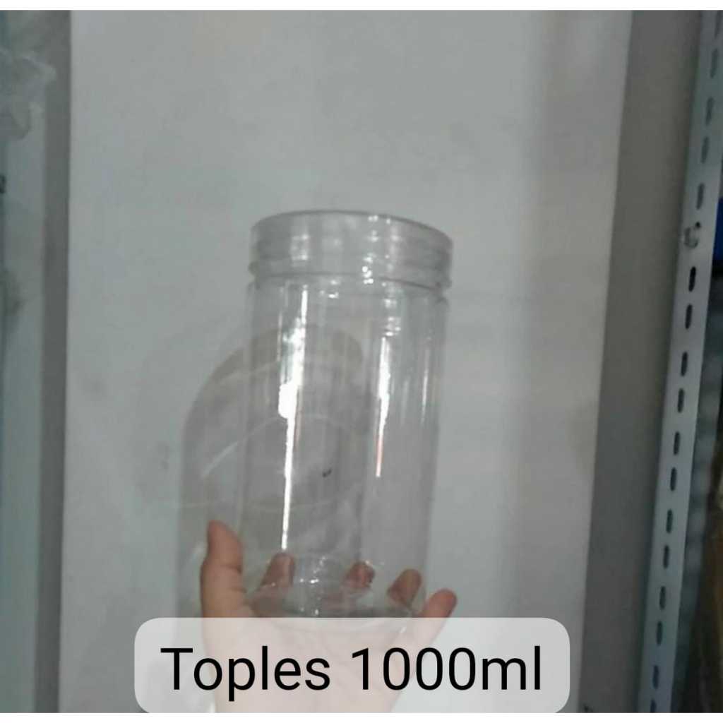 Toples 1000ml tutup clear / Transparan {Grosir} isi 60pcs
