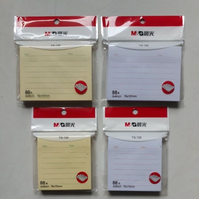 

STICKY NOTE YS-125 & YS-126 : M&G