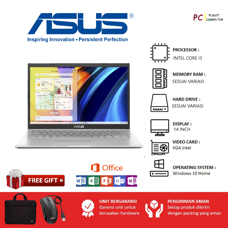 ASUS Vivobook 14 A1400EA i3-1115G4 8GB 512GB INTEL UHD 14" FHD W11 OHS
