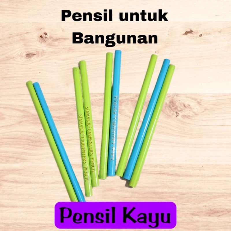 

Pensil Tukang bangunan - Pensil Kayu untuk bangunan - pensil besar - pencil - pinsil - satuan