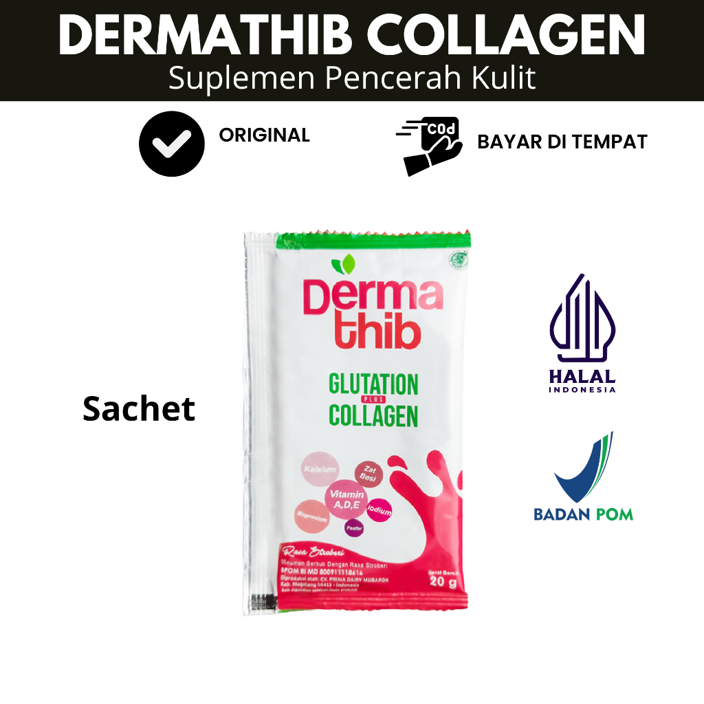 Dermathib Collagen Drink Glutation Pemutih Kulit Pencerah Alami Kualitas Premium Dermatib Derma Thib