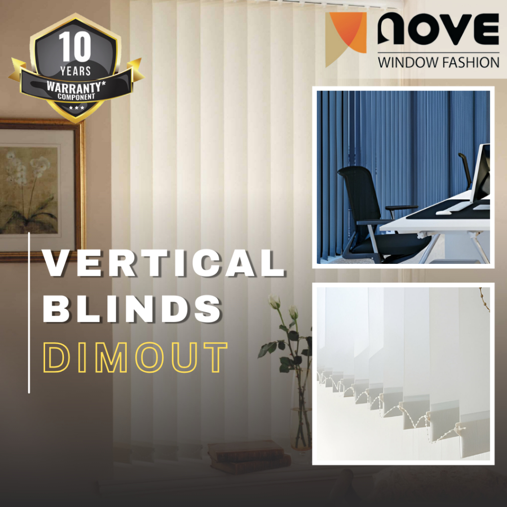 Vertical Blinds Indoor Dimout - Vertical Blinds Dimout  - Tirai Minimalis - Tirai Gulung - Tirai Gor