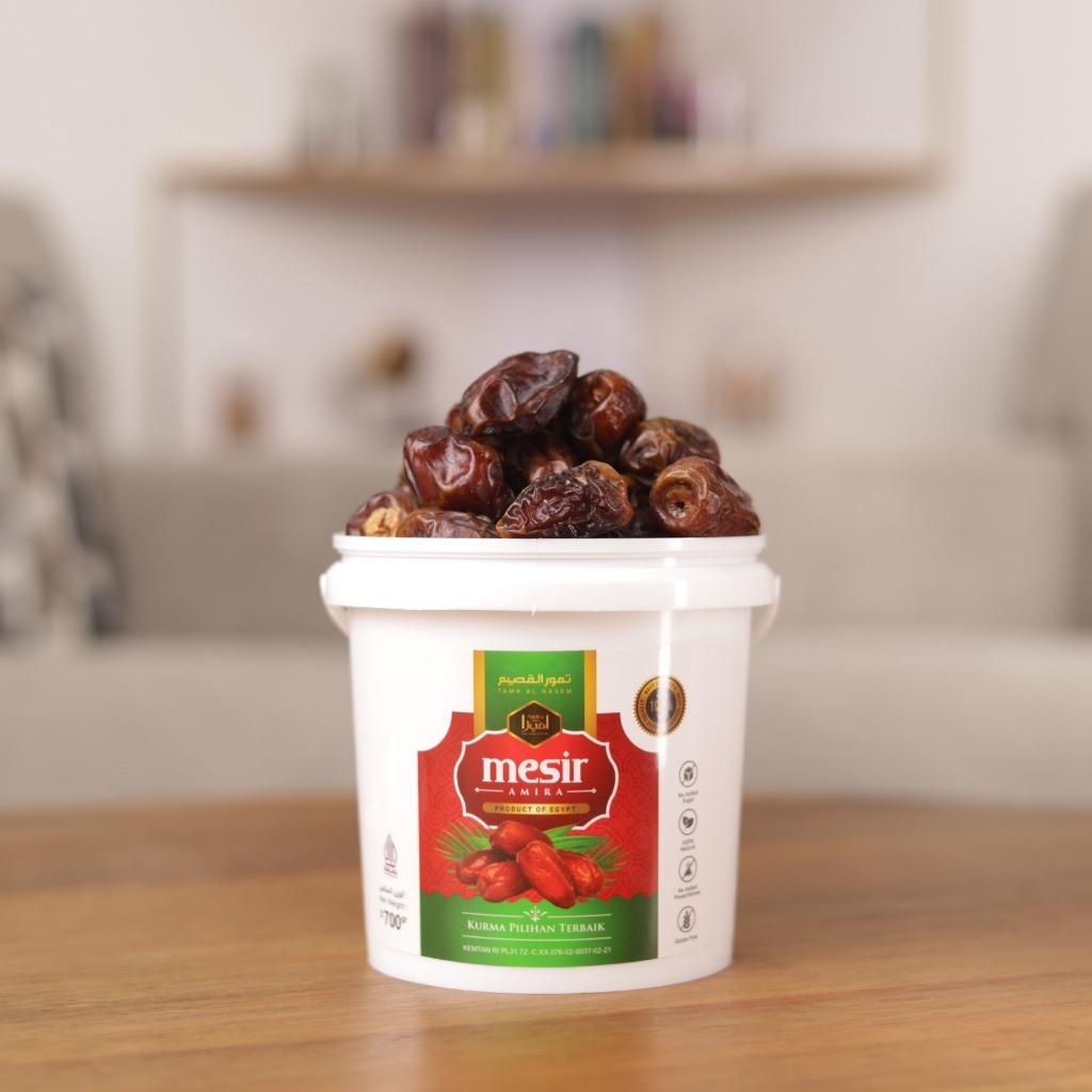 

Kurma Kholas / Khalas Amira Kemasan Ember 700 Gr - Kurma Ember berkualitas