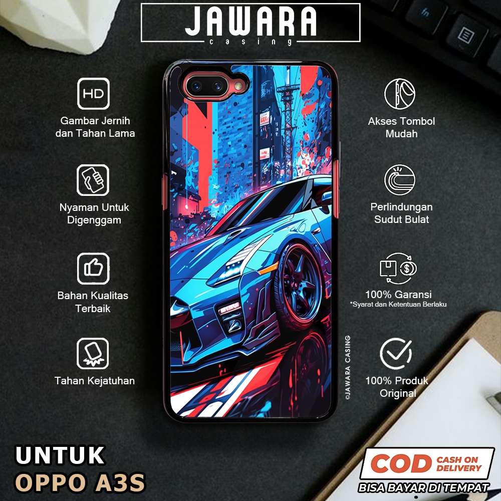 Case Oppo A3S Casing Oppo A3S [CARS] Premium Glossy Case Hp Oppo Jawara Casing Hp Oppo A3S Custom Ca