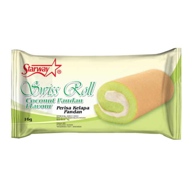 

Sekar_Shop07 Starway Swiss Roll 22Pcs @ 16Gr (1Pak Isi 22Pcs X 16Gr)