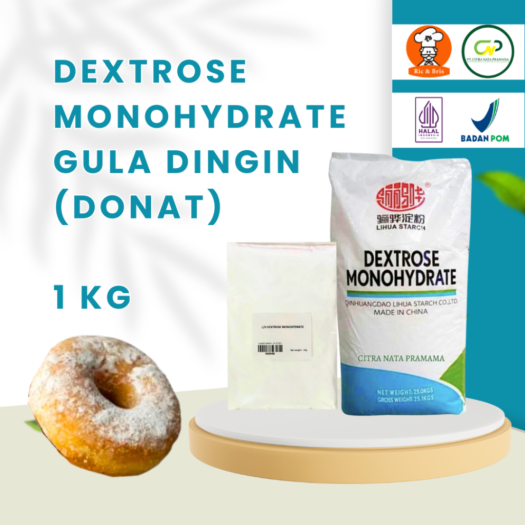 

Dextrose Monohydrate 1kg / Gula Donat Dingin / Gula Halus Dingin / Gula Tabur