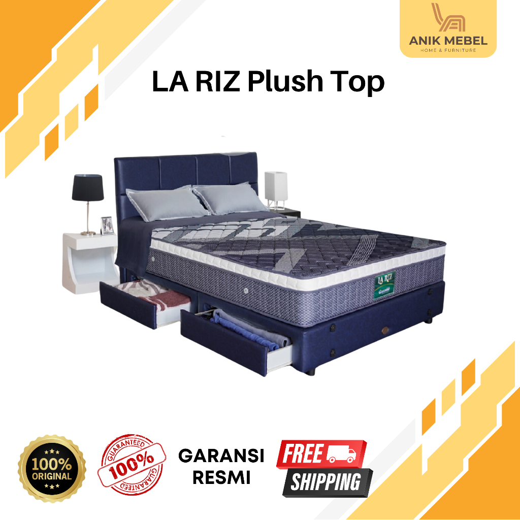 Springbed Guhdo La Riz Plush Top All size Garansi resmi - Anik Mebel & Elektronik Furniture Purwodad