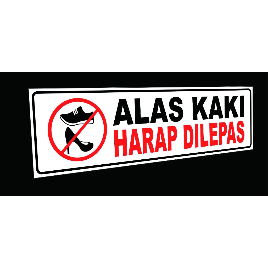 Alas  Kaki Harap Di Lepas - Akrilik Label