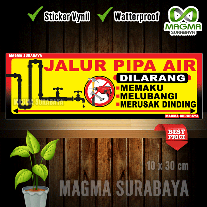 

Stiker Jalur Pipa Air