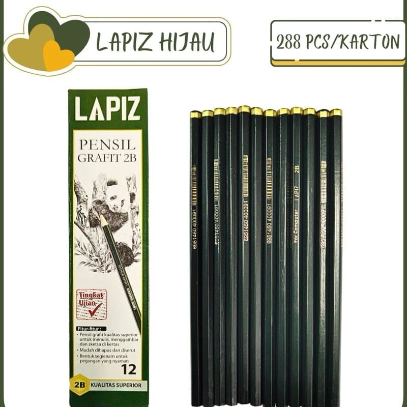

pensil 2 b 1 kotak isi 12 buah