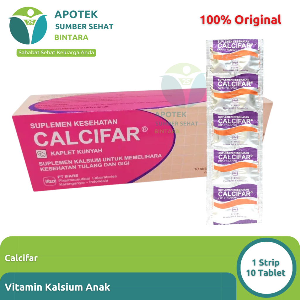 Calcifar Tablet Kunyah - Vitamin Kalsium Anak