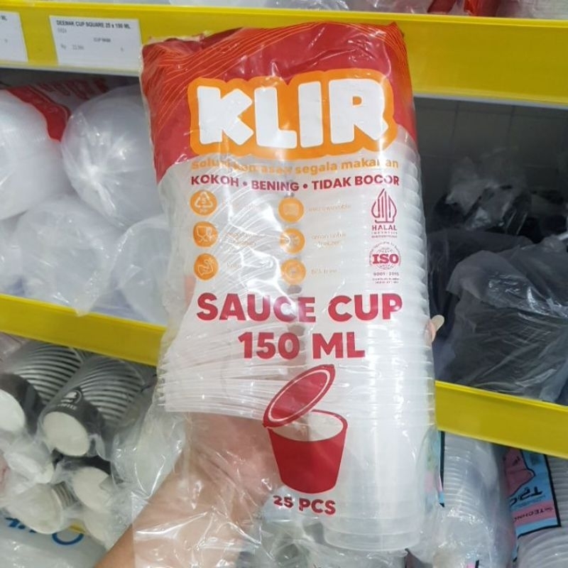 Klir Sauce Cup 150ml Cup Saus - isi 25