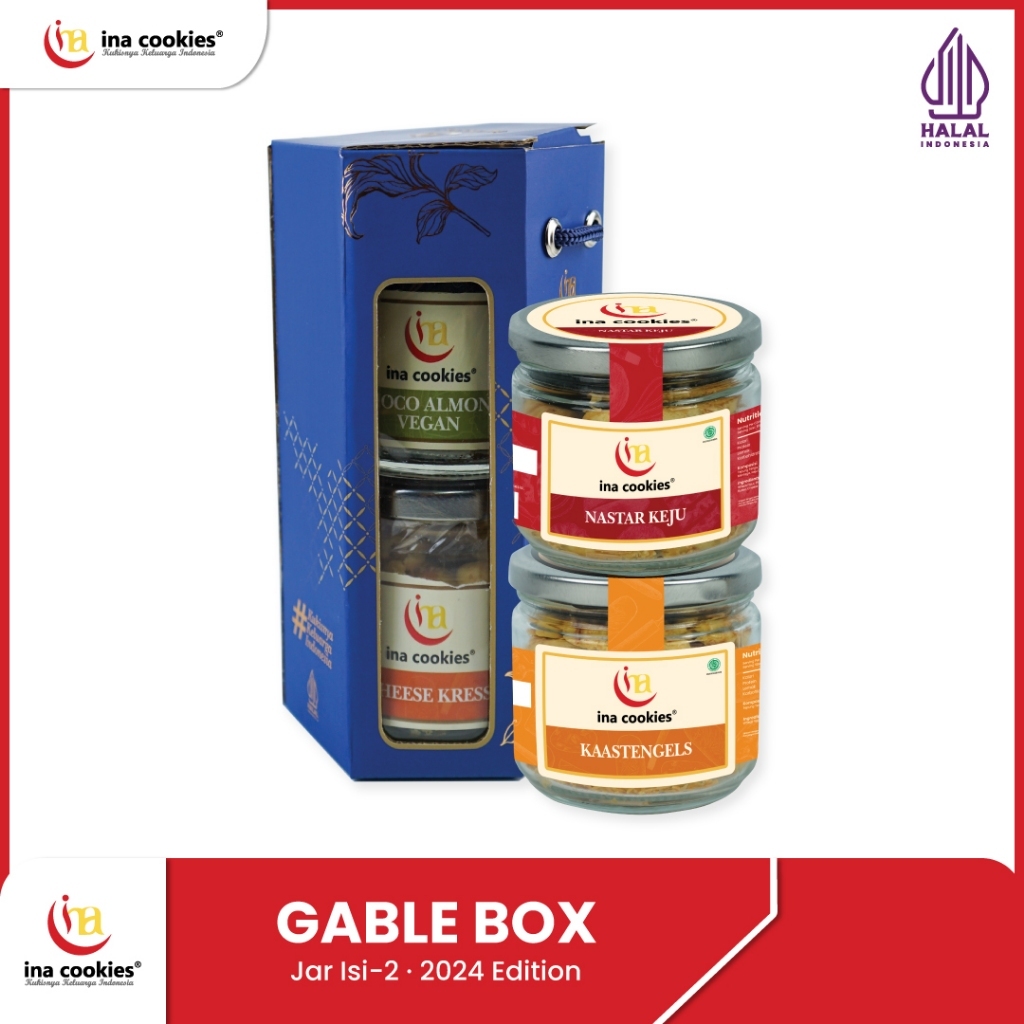 

Hampers Gable Box Jar Ina Cookies Kue Kering Premium Isi 2 Toples