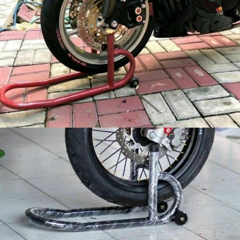 STANDAR PADDOCK DEPAN UNIVERSAL MOTOR NINJA 250  VIXION CBR R25 R15 ZX25R