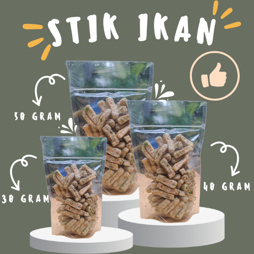 

[KEMASAN POUCH] Stik Ikan Original 30 gram Termurah Terenak