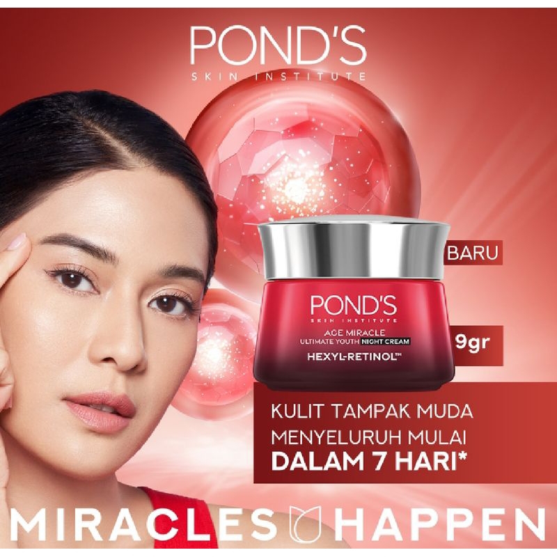 Ponds Age Miracle Hexyl Retinol Niacinamide Night/Day Cream 9gr (Mencerahkan Kulit dalam 7 hari deng