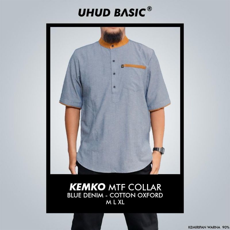 UHUD Baju Muslim Kemko Kemeja Koko MTF COLLAR Premium