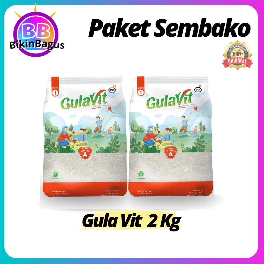 

Gula Vit 2 kg paket Gula pasir gulavit gula pasir Kemasan Pemanis