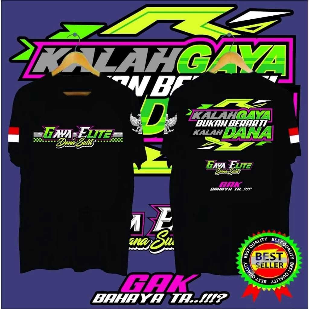 kaos distro gaya elite dana sulit , kalah gaya bukan berarti kalah dana , atasan tshirt pria wanita