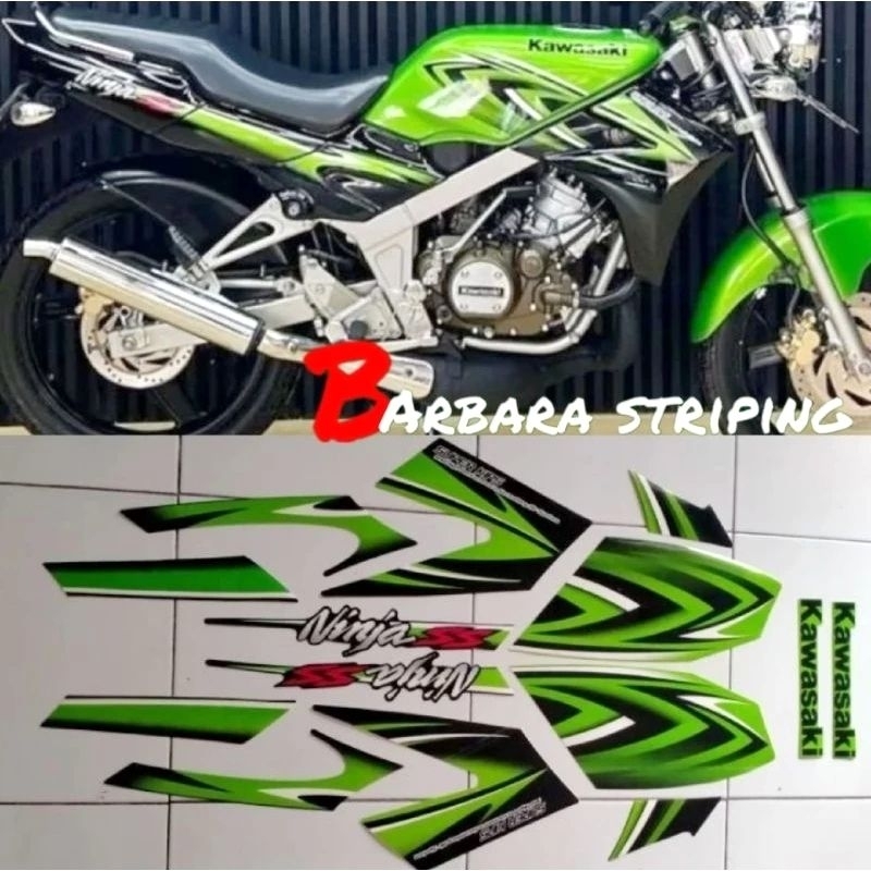 Striping Ninja SS tahun 2012 hijau (high quality) Metalik
