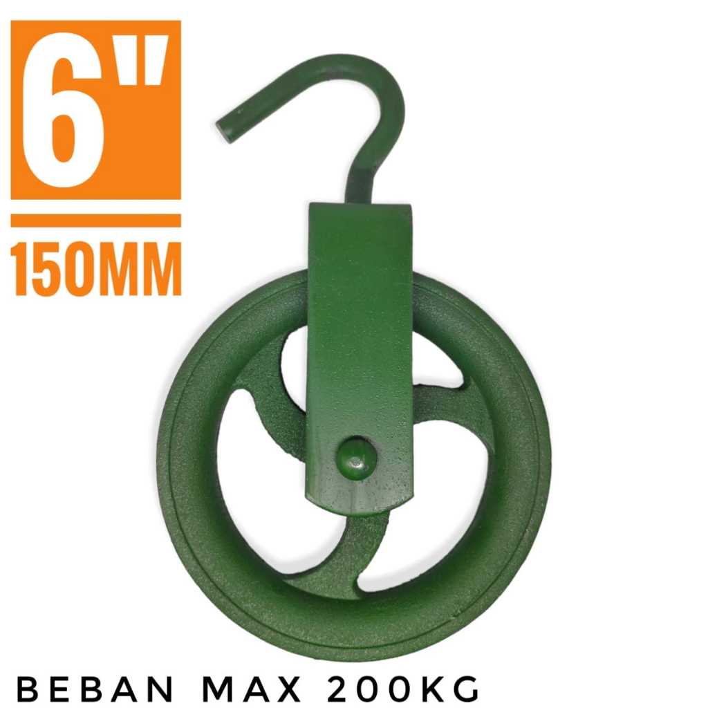 KEREKAN SUMUR COR 6" 200 KG SUPER TEBAL KATROL BESI COR 150MM KATROL TIMBA COR TEBAL