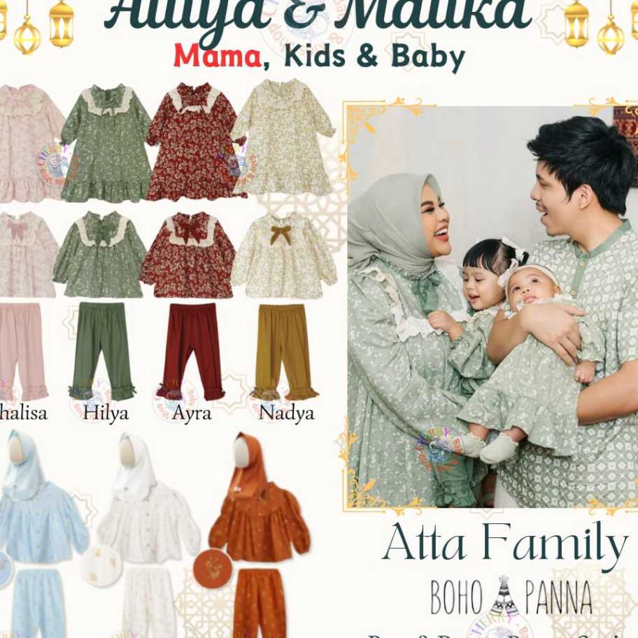 Termurah Bohopanna Alliya Tunik Set M  12Y Malika Mama Pola Baby Gamis  Turban  Setelan Tunik  Hijab