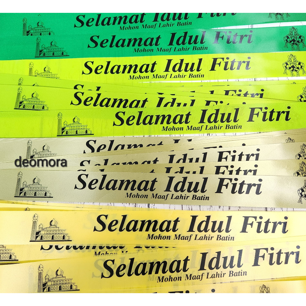 

5 Pcs Pita selempang idul fitri Pita Lebaran Pita Parcel Lebaran