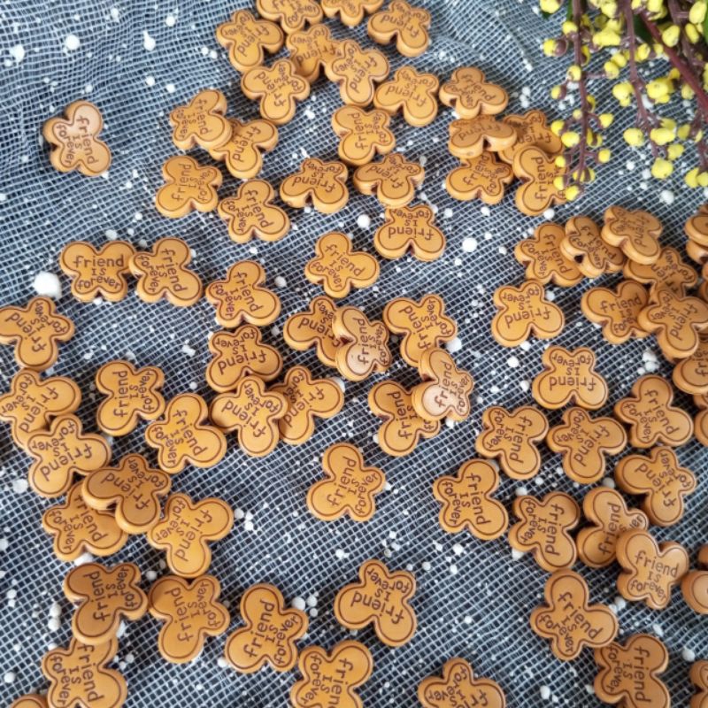 Akrilik motif Kupu coklat - Manik Akrilik Bahan Gelang - Manik Akrilik Coklat - Bahan Craft DIY