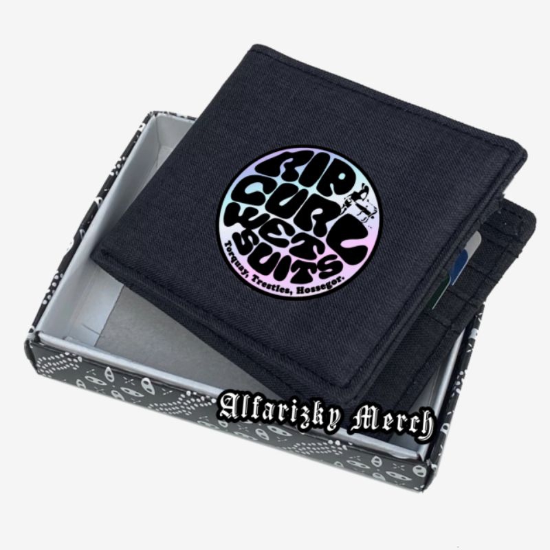 Dompet Kanvas Fashion Premium | E-Wallet Canvas Lipat Resleting RIPCURL WET SUITS Logo Murah