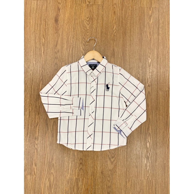 Hem Tangan Panjang Kotak Anak Laki-Laki